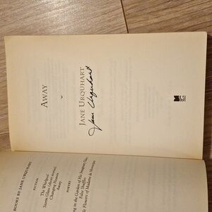 Signed 1997 paperback edition of "Away" novel by Jane Urquhart